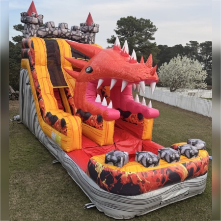 Red Dragon 19' Wet or Dry Single Lane Waterslide 2 -Funtime Inflatables NC - Bounce House rentals Wilmington - IMG_4755 copy